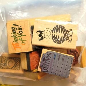 Lot of Rubber Mount Used Stamps vintage